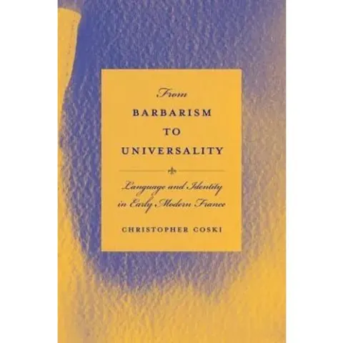 Coperta cărții From barbarism to universality