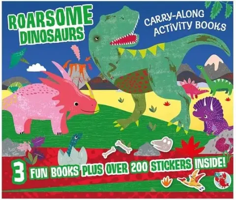 Coperta cărții Roarsome Dinosaurs Carry Along Activity Book