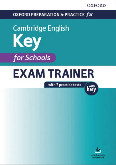 Coperta cărții Oxford Prep and Practice for Cambridge English A2 Key for Schools Exam Trainer with Key KET TEST