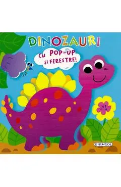 Coperta cărții Dinozauri. Deschide si descopera