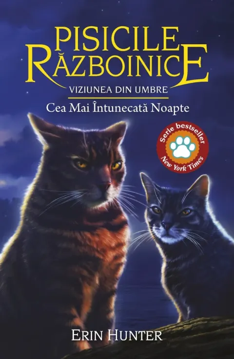 Coperta cărții Pisicile Razboinice Vol.34: Viziunea din umbre. Cea mai intunecata noapte