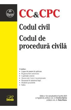 Coperta cărții Codul civil. Codul de procedura civila Ed.12 Act.6 aprilie 2025 - Evelina Oprina, Radu Rizoiu