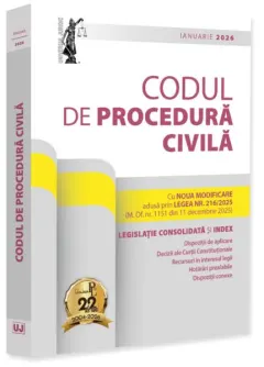 Coperta cărții Codul de procedură civilă: Ianuarie 2026
