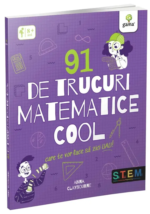 Coperta cărții 91 de trucuri matematice cool