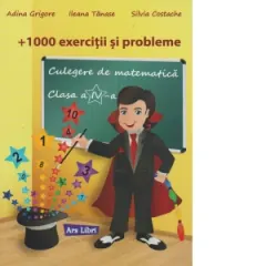 Coperta cărții 1000 exercitii si probleme. Culegere de matematica pentru clasa a IV-a