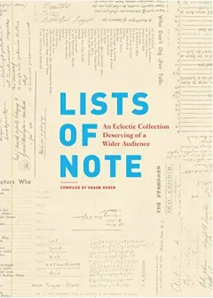 Coperta cărții Lists of Note, Shaun Usher