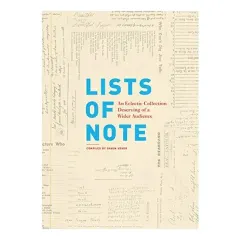 Coperta cărții Lists of Note, Shaun Usher
