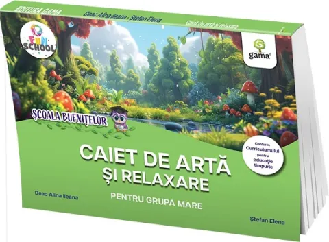 Coperta cărții Scoala Bufnitelor. Caiet de arta si relaxare pentru grupa mare