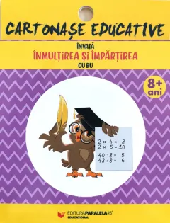 Coperta cărții Cartonase educative. Invata inmultirea si impartirea cu Bu