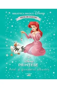 Coperta cărții Ariel si giuvaierul albastru. Biblioteca magica Disney