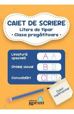 Coperta cărții Caiet de scriere - Litere de tipar - Clasa pregatitoare