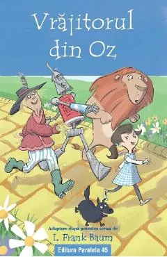 Coperta cărții Vrajitorul din Oz. Text adaptat
