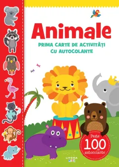 Coperta cărții Animale. Prima carte de activități cu autocolante