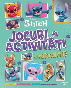 Coperta cărții Disney Stitch. Jocuri si activitati cu autocolante