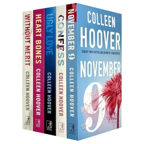 Coperta cărții Colleen Hoover 5 Books Collection Set (November 9, Confess, Ugly Love, Heart Bones, Without Merit)