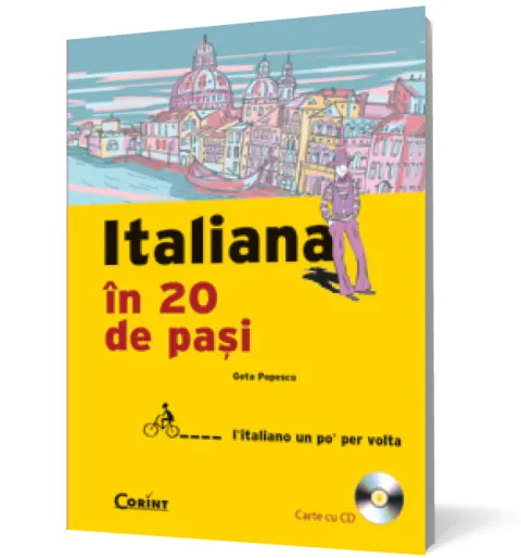 Coperta cărții Italiana în 20 de pași (conține CD)
