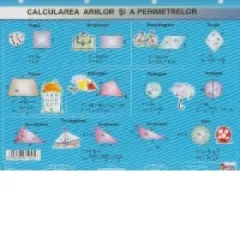 Coperta cărții Calcularea ariilor si a perimetrelor - plansa didactica A4