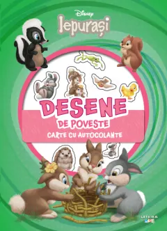Coperta cărții Disney. Iepurasi. Desene de poveste. Carte cu autocolante