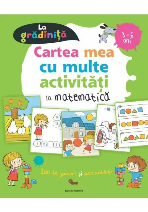 Coperta cărții Cartea mea cu multe activitati de matematica la gradinita 3-6 ani