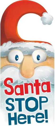 Coperta cărții Stop Here Santa Door Hanger Book