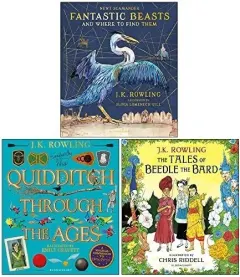 Coperta cărții J.K. Rowling Illustrated Edition Collection 3 Books Set Hardback Fantastic Beast