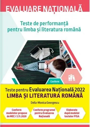 Coperta cărții Evaluare națională 2022. Teste de performanță pentru limba și literatura română