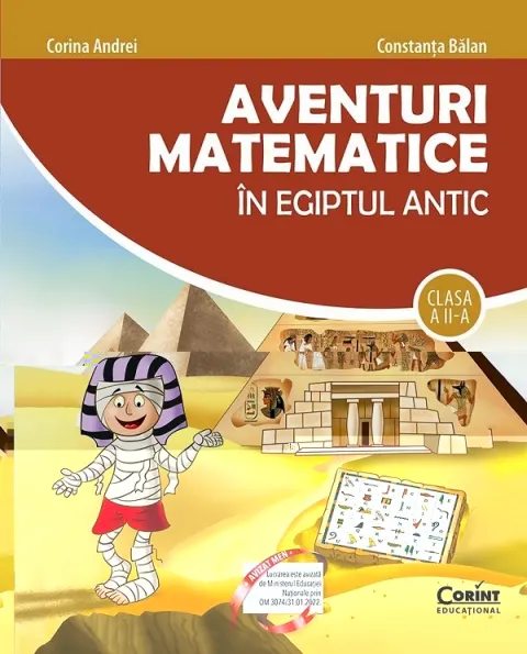 Coperta cărții Aventuri matematice in Egiptul antic - clasa a II-a