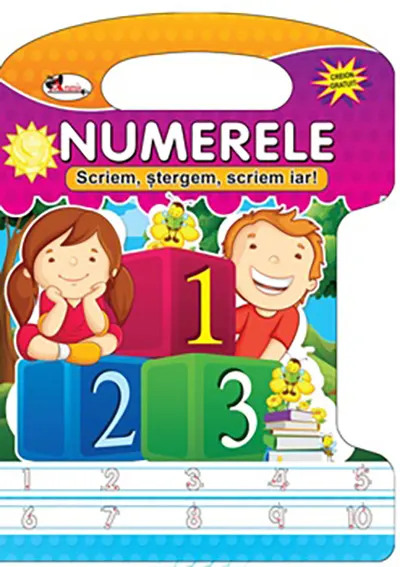 Coperta cărții Numere. Scriem, stergem, scriem iar!