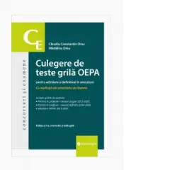 Coperta cărții Culegere de teste grila OEPA pentru admitere si definitivat in avocatura. Editia a 3-a