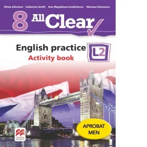 Coperta cărții All Clear. English practice. Activity Book. L2. (clasa a VIII-a)
