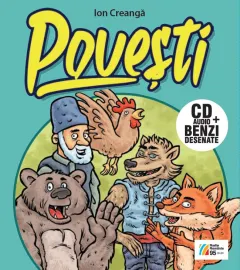 Coperta cărții Povești. Capra cu trei iezi / Punguța cu doi bani / Ursul păcălit de vulpe (carte + CD)