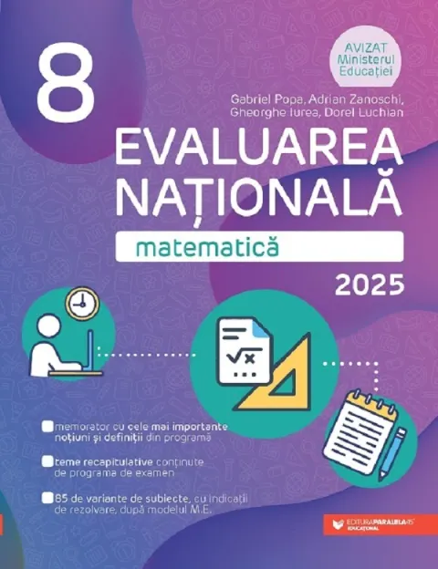 Coperta cărții Evaluarea Nationala 2025. Matematica. Clasa a VIII-a