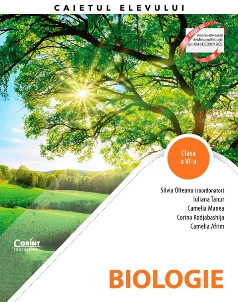 Coperta cărții Biologie. Caietul elevului pentru clasa a VI-a