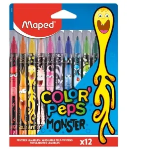 Coperta cărții Carioca Maped Color&’Peps Monster, 12 culori/set