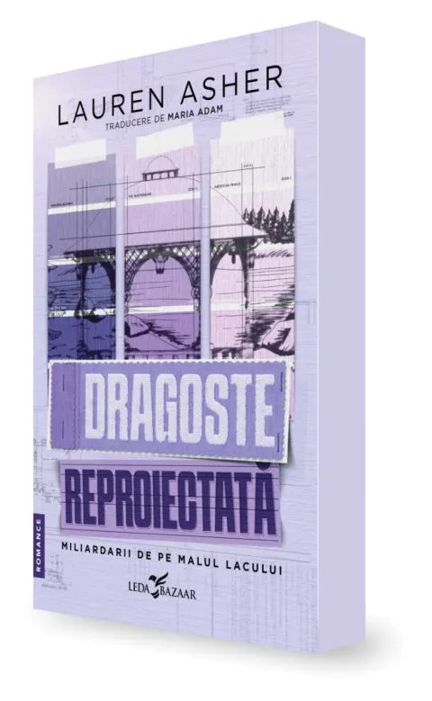 Coperta cărții Dragoste reproiectată (primul volum al seriei „Miliardarii de pe malul lacului”)
