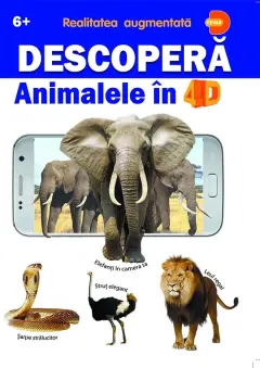 Coperta cărții Descopera animalele in 4D