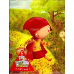 Coperta cărții My Fairytale Time Childrens Book Lot in Tote Bag Puss in Boots Billy Goats Gruff