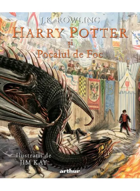 Coperta cărții Harry Potter și Pocalul de Foc (Harry Potter #4) (ediție ilustrată)