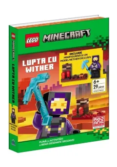 Coperta cărții LEGO Minecraft – Lupta cu Wither.