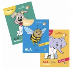 Coperta cărții Set 3 carti Grafisme 4-5 ani: 1. ALA-Arte; 2. ALA-Stiinte; 3. ALA-Biblioteca (editie 2025)