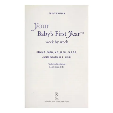 Coperta cărții Your baby's first year week by week