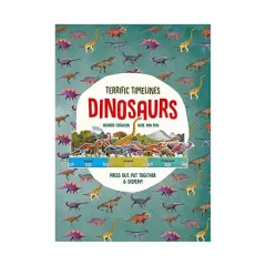 Coperta cărții Terrific Timelines: Dinosaurs: Press out, put together, & display!