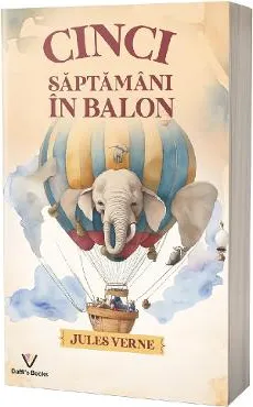 Coperta cărții Cinci saptamani in balon