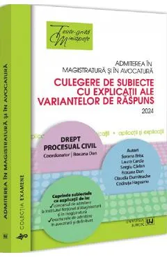 Coperta cărții Admiterea in magistratura si in avocatura. Drept procesual civil Ed.6