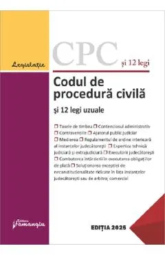 Coperta cărții Codul de procedura civila si 12 legi uzuale Act.11 februarie 2025