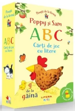Coperta cărții Povesti de la ferma. Poppy si Sam. ABC. Carti de joc cu litere |
