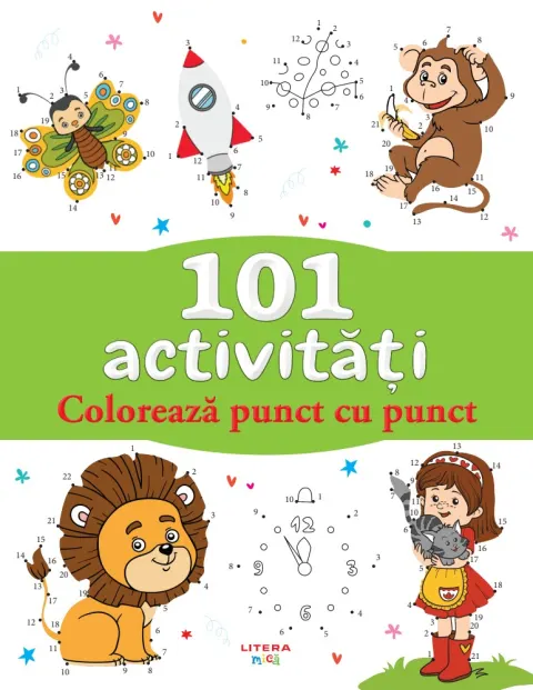 Coperta cărții 101 activități. Colorează punct cu punct
