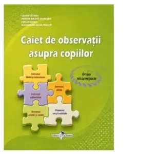 Coperta cărții Caiet de observatii asupra copiilor. Grupa mica / mijlocie (editia 2026)