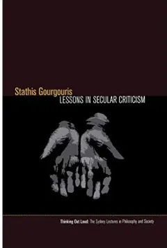 Coperta cărții Lessons in Secular Criticism