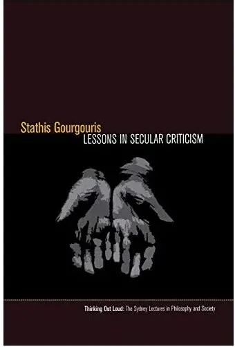 Coperta cărții Lessons in Secular Criticism